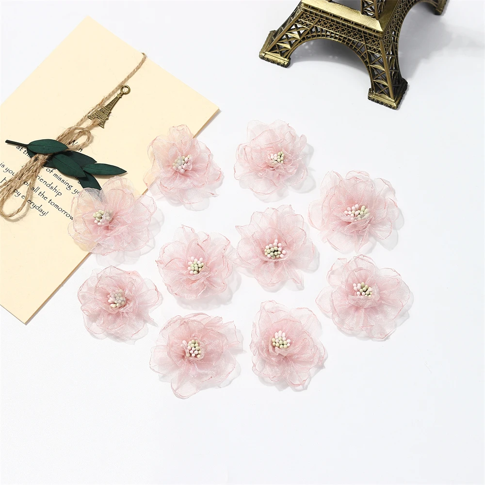 

Искусственные шелковые цветы для декора 10 шт.