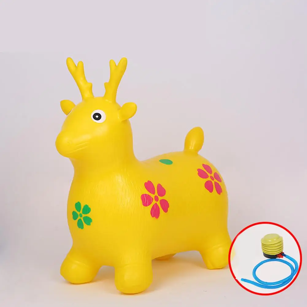 no music deer Детская надувная игрушка для верховой езды, уличная детская утолщенная езда, гарцующая лошадь, игровой домик, игрушки, рождественский подарок - Цвет: no music deer
