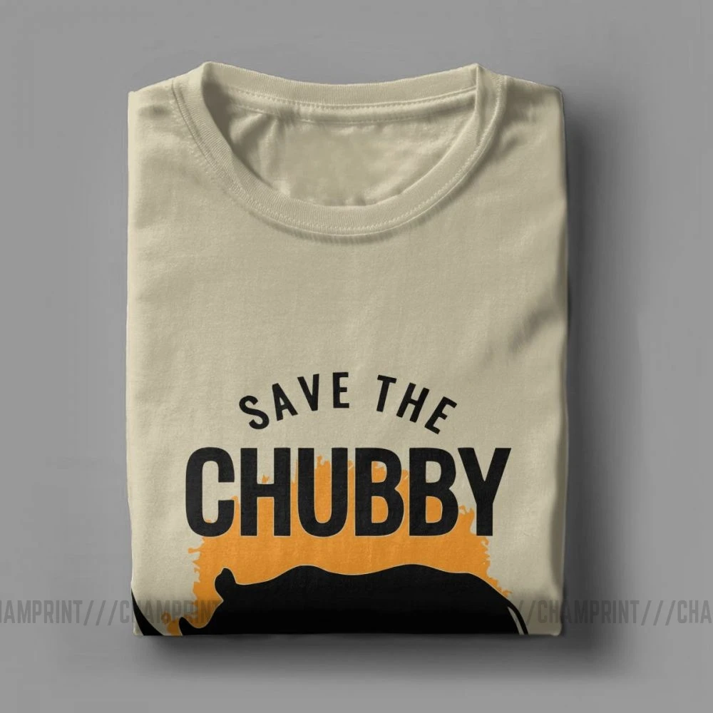 Мужская Винтажная футболка с короткими рукавами Save The Chubby из чистого хлопка