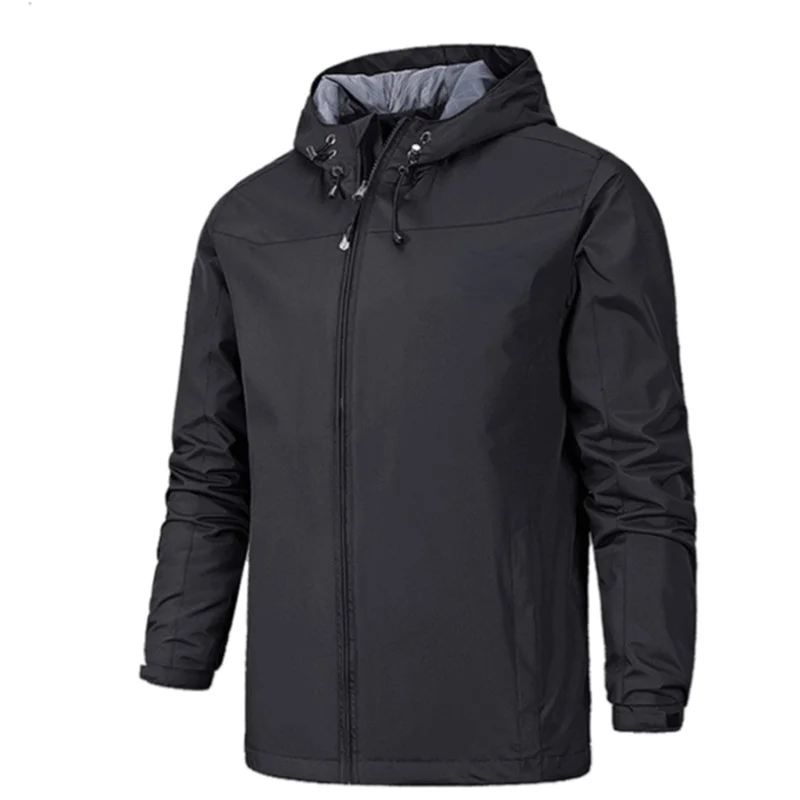 

2021 Solid Color Mens Jacket Fashion Winter Outdoor Lightweight Zippered Jacket Waterproof Dwaterproof Jacket
