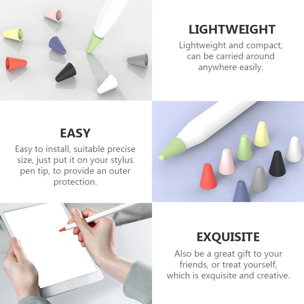 

16Pcs Pencil Tip Covers Silicone Protector Compatible for Apple Pencil 1/2 Mixed Color