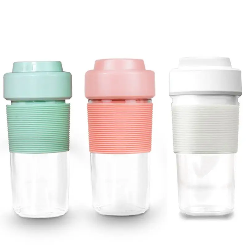 

500ML Portable Stainless Steel Blade Blender Mini USB Charging Fruit Juicer Cup for Home Use