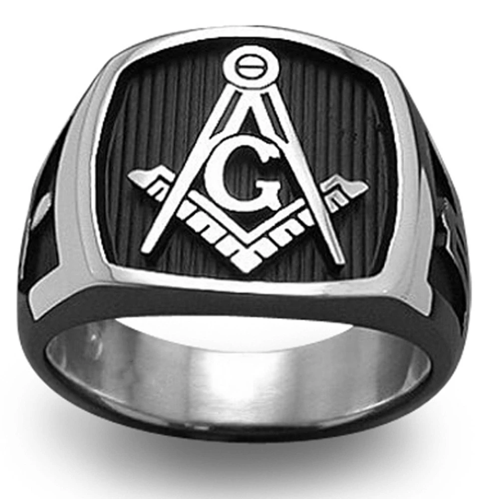

2021 New Retro Punk Fashion Ring Masonic Men's Ring European and American Wild Creative Gothic Ring