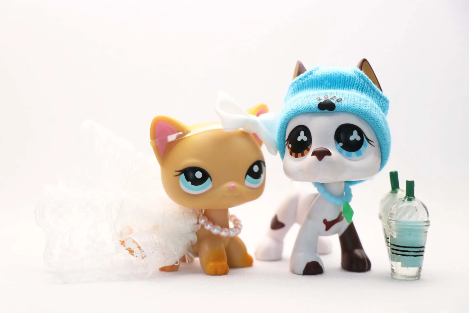 Pet Shop Littlest мини большое немецкий дог с голубыми глазами щенок #577 короткошерстной
