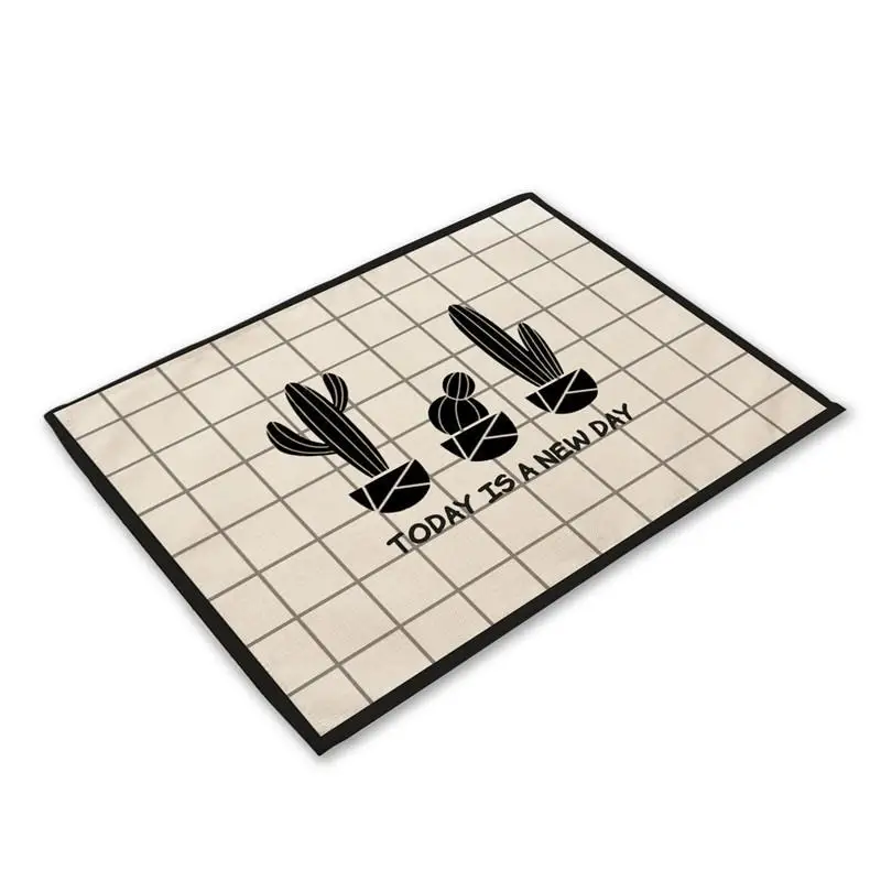 5 клетчатых подставок в виде растений коврик для обеденного стола подставки