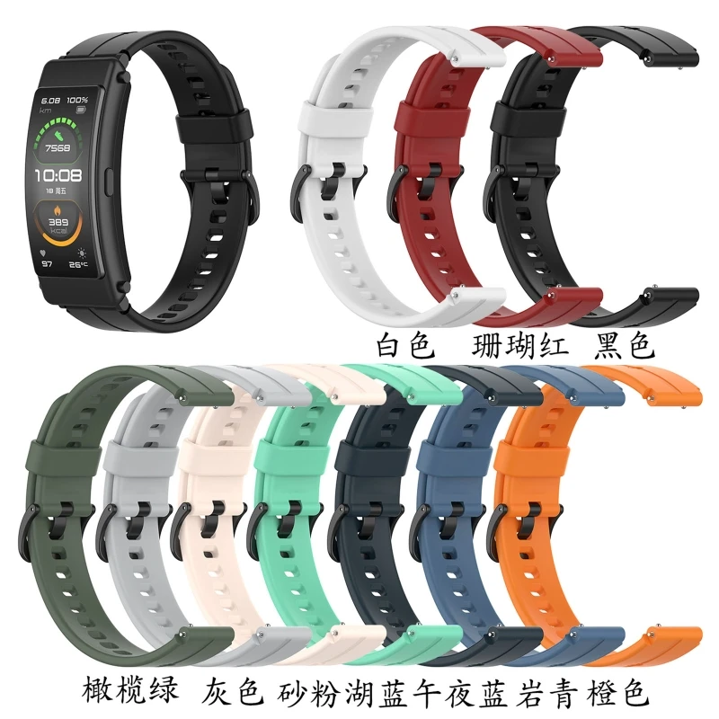 Ремешок силиконовый для Huawei TalkBand B3 B6 TIMEX универсальный браслет наручных часов 16