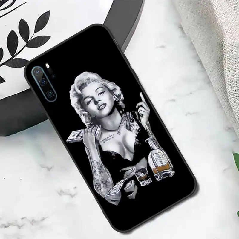 

Sexy star marylin monroe tatooe girl Phone Case For Huawei honor Mate P 10 20 30 40 i 9 8 pro x Lite smart 2019 nova 5t