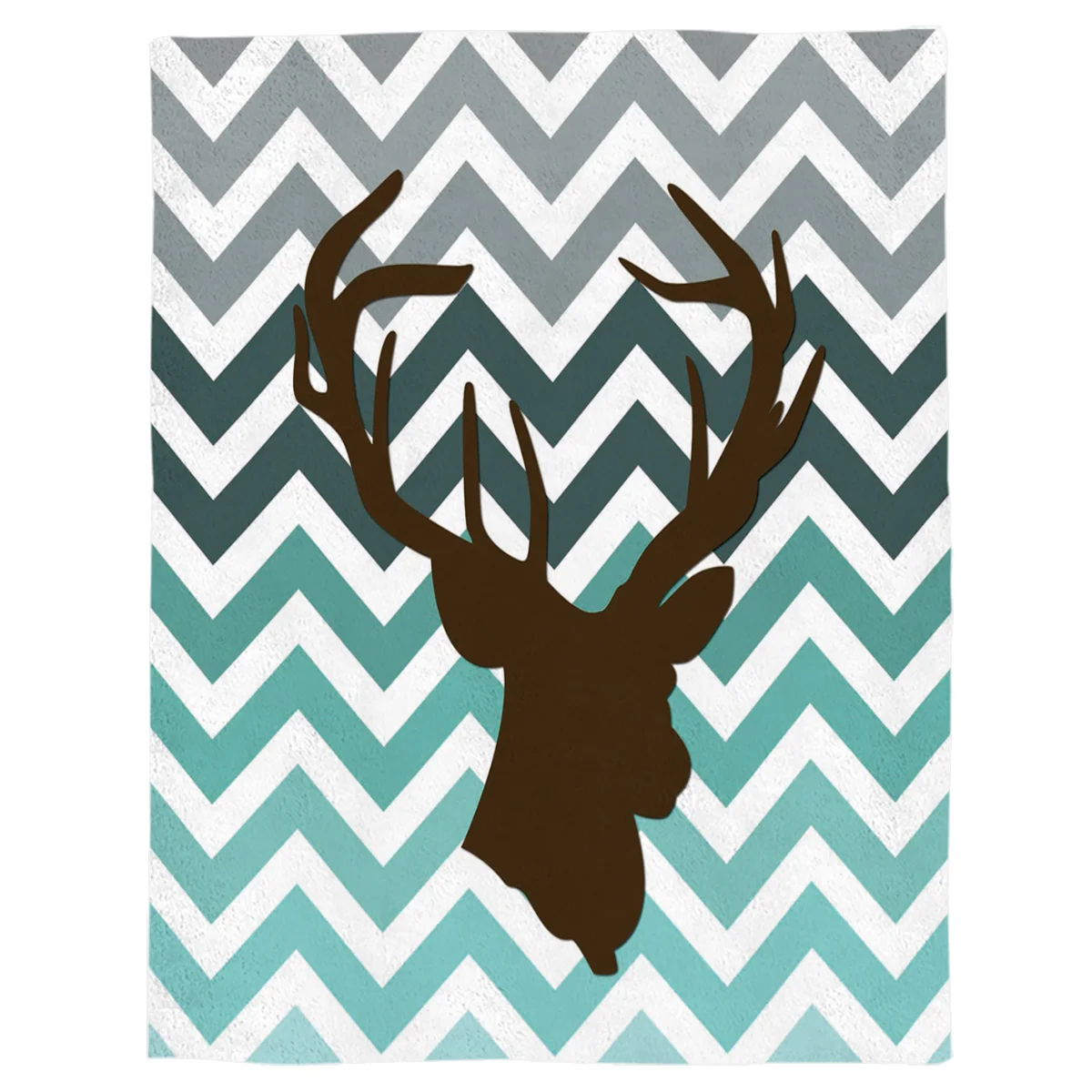 Лося полосы градиент белый фон покрывало одеяло флисовый плед морщин стойкие