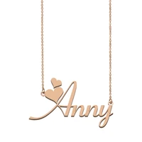 anny name necklace gold custom nameplate necklace for women girls best friends birthday wedding christmas mother days gift