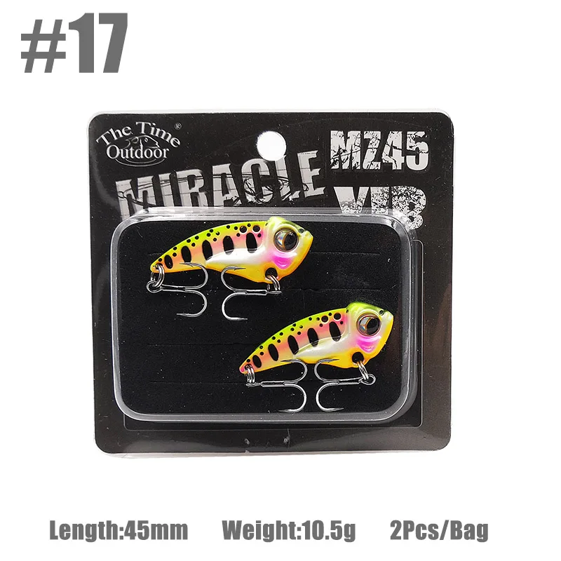 Color 17 2 шт./кор. The Time New блесна металлическая MZ45 опускается на дно Vib лезвие приманки рыболовные приманки Искусственные воблеры вибрации для Щука бас форель рыб - Цвет: Color 17