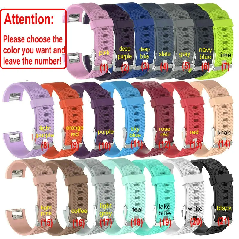 Сменный силиконовый резиновый ремешок браслет для Fitbit CHARGE 2 charge2 маленький или