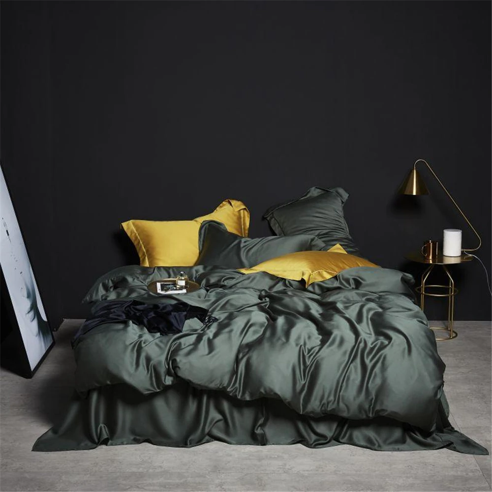 

SISISILK 100% Silk Bedding Set Healthy Pure Silk Luxury Queen King Duvet Cover Flat Sheet Pillowcase Bed Linen Set