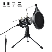 professional home live studio condenser microphone vocal recording mic stand kit for computer phone