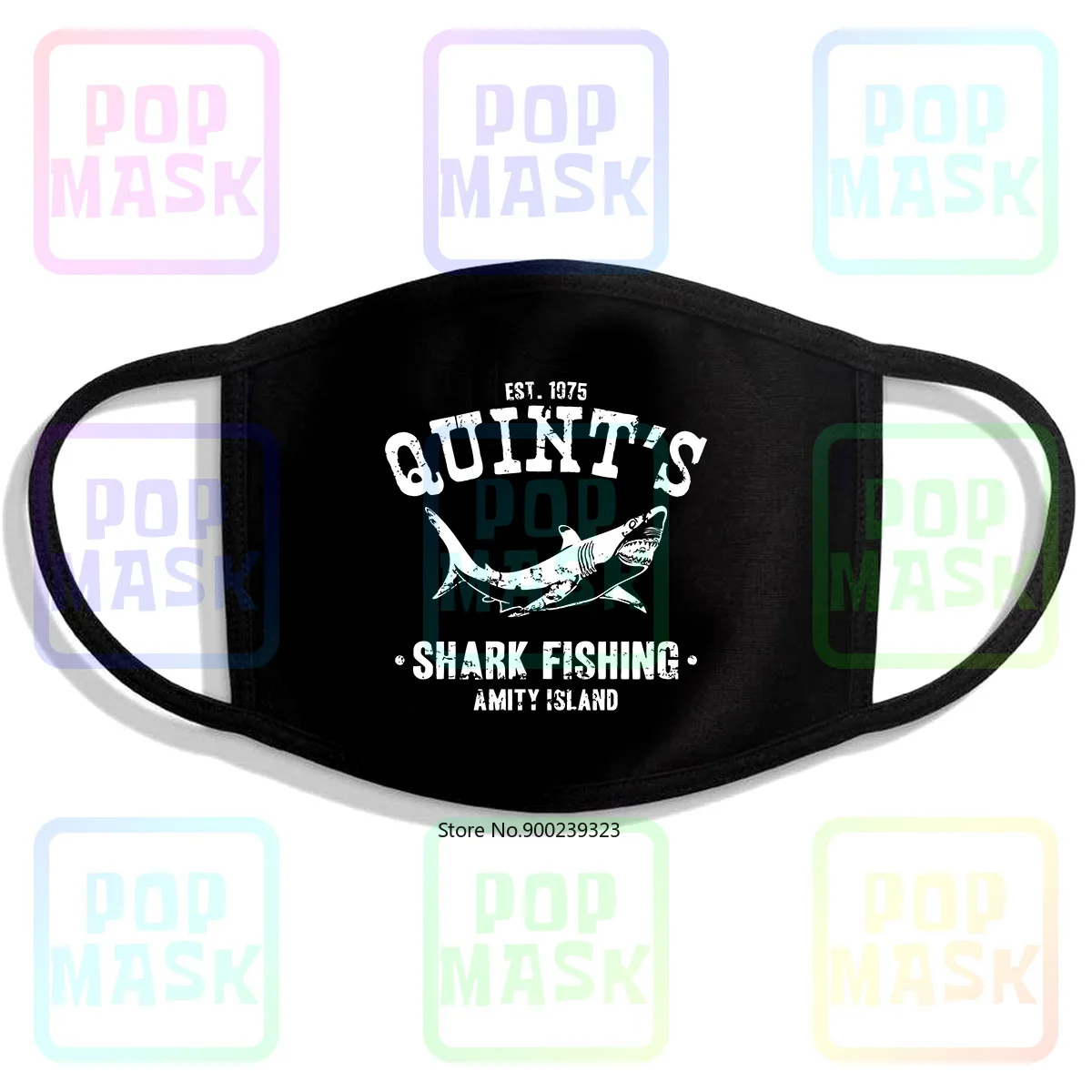 Мужская многоразовая хлопковая маска для рта Quints Shark Fish 2 цвета|Мужские