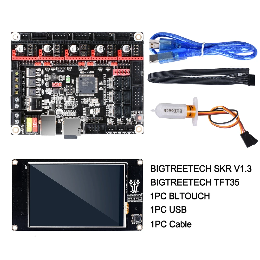 BIGTREETECH SKR V1.3 гладкая доска 32 бит+ TFT35 V2.0+ BLtouch+ 5 шт. TMC2130 SPI TMC2208 UART части 3d принтера vs MKS GEN L TMC2209