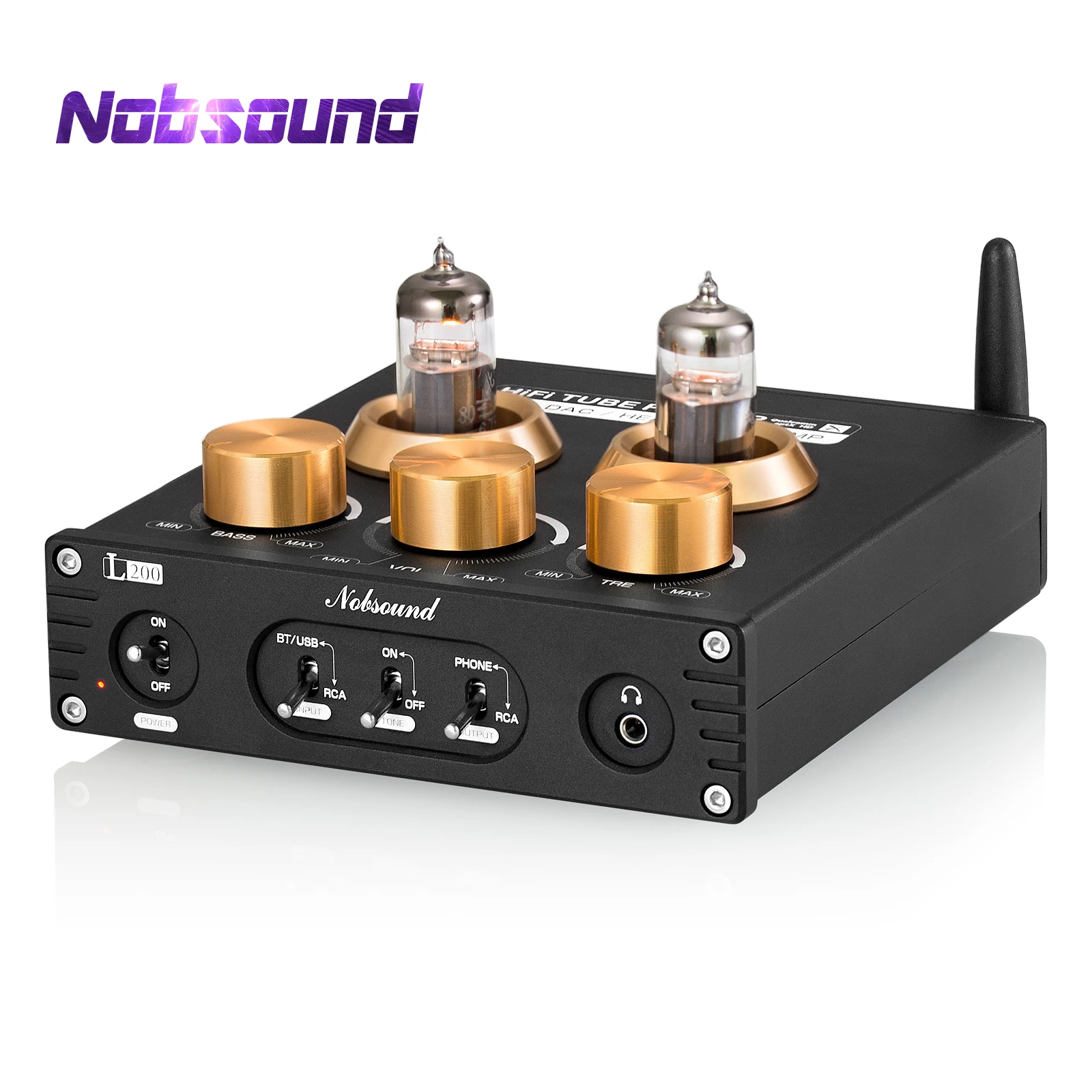 

Nobsound HiFi Bluetooth 5.0 Vacuum Tube Preamp Mini USB DAC Headphone Amplifier Stereo Audio Receiver APTX-HD