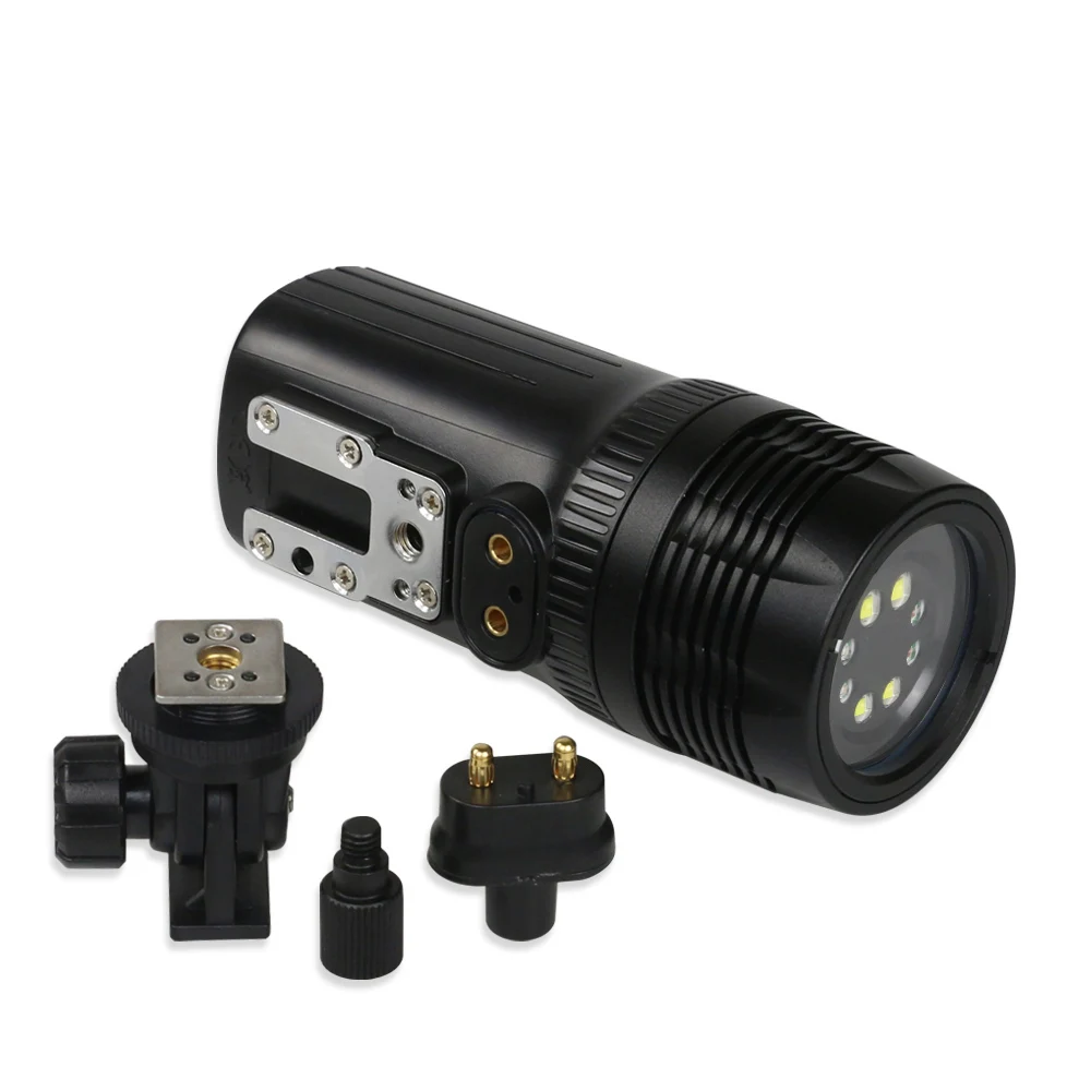 

New Scuba Diving Underwater 100M LED Video Camera Photography Light Torch Flashlight Powerful waterproof Tactical Lamp