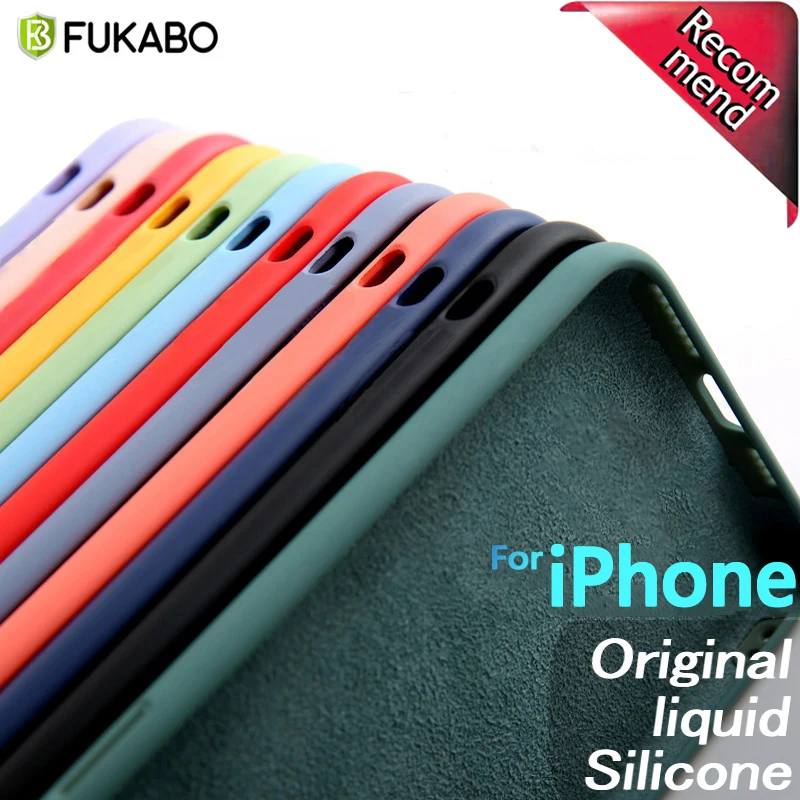 оригинал Чехлы на телефон льные жидкие силиконовые роскошь чехол для Apple айфон
