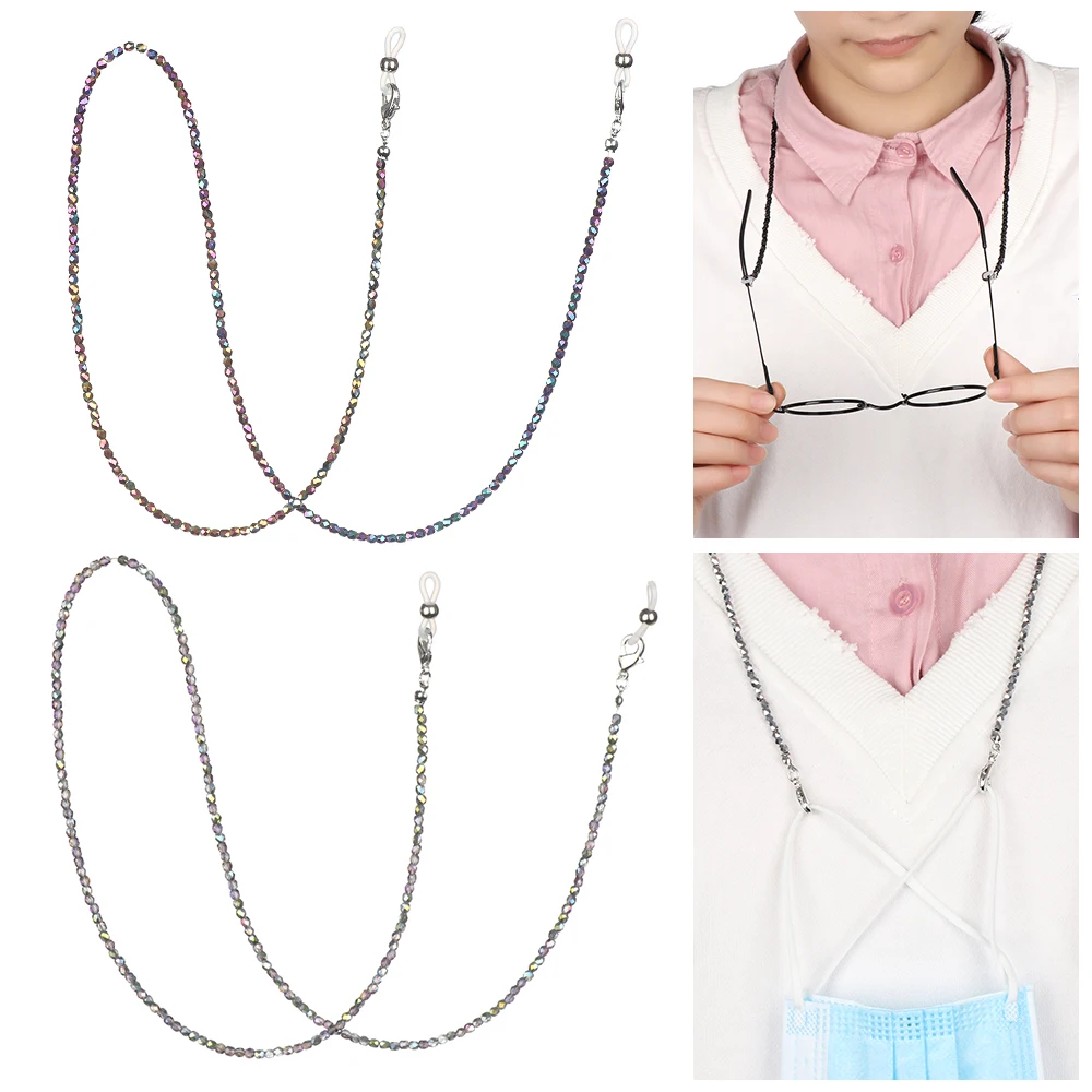 70 см украшенные стразами Симпатичные туфли цепочка для солнцезащитных очков