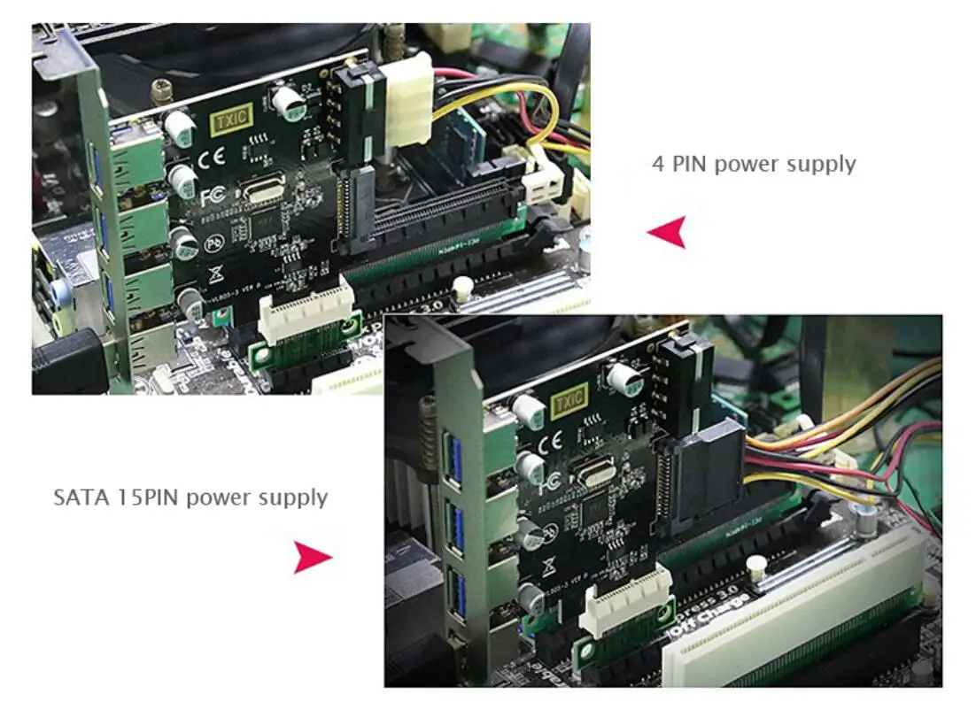 Высокая Скорость 5 Гбит/с 4 Порты и разъёмы USB 3,0 концентратор PCIE USB 3,0 PCI Express карты расширения адаптер для Windows XP/7/8/10 Pcie riser Card