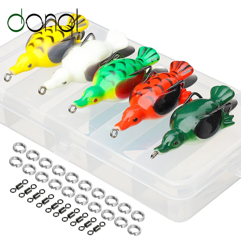 DONQL 5psc/коробка мягкая искусственная утка рыболовные приманки силиконовый набор 6