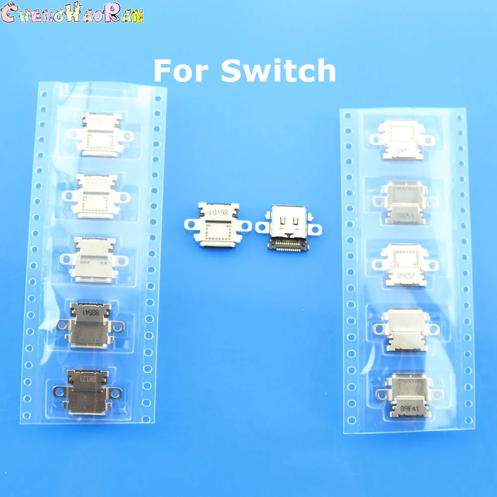 100pcsType C Charging Port USB Socket Power Game Console Connector For Nintendo Switch Replacement Repair parts