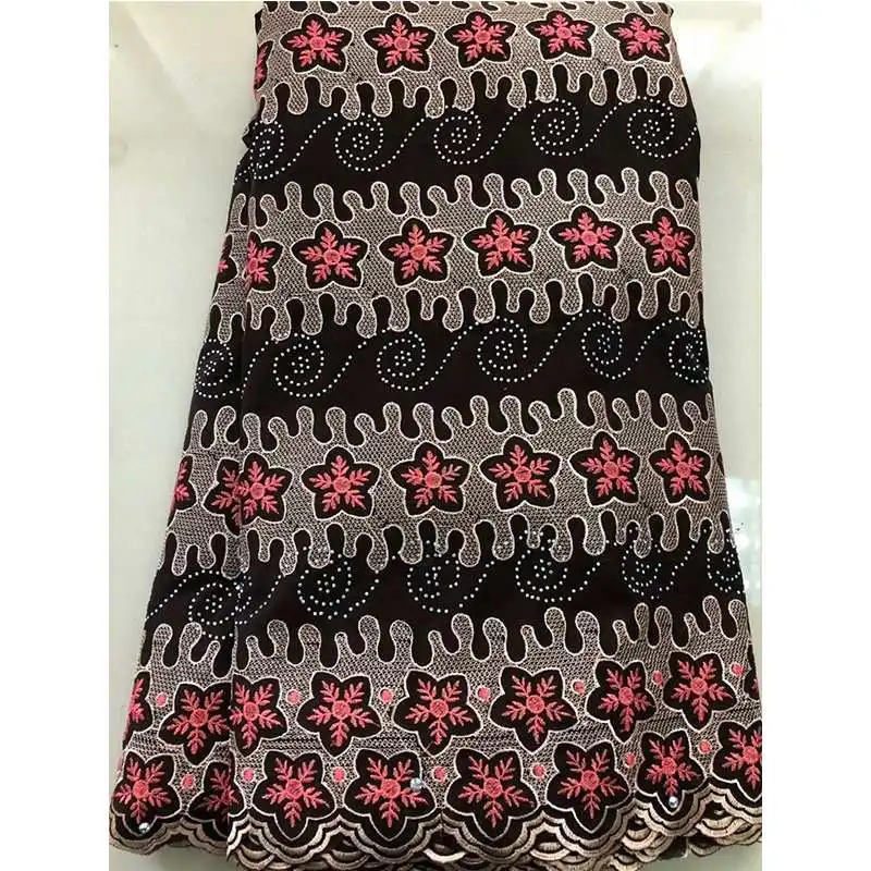 

African Lace Fabric 2019 Embroidered Nigerian Laces Fabric Bridal High Quality French cotton voile Lace Fabric for Wedding Party