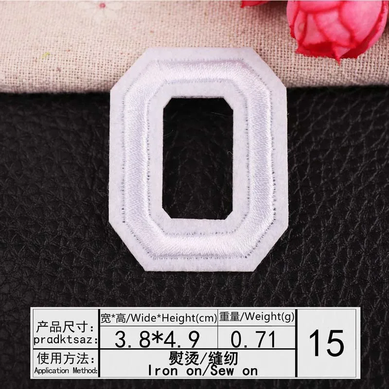 Белые вышитые буквы английского алфавита нашивки сделай сам термоплавкий клей