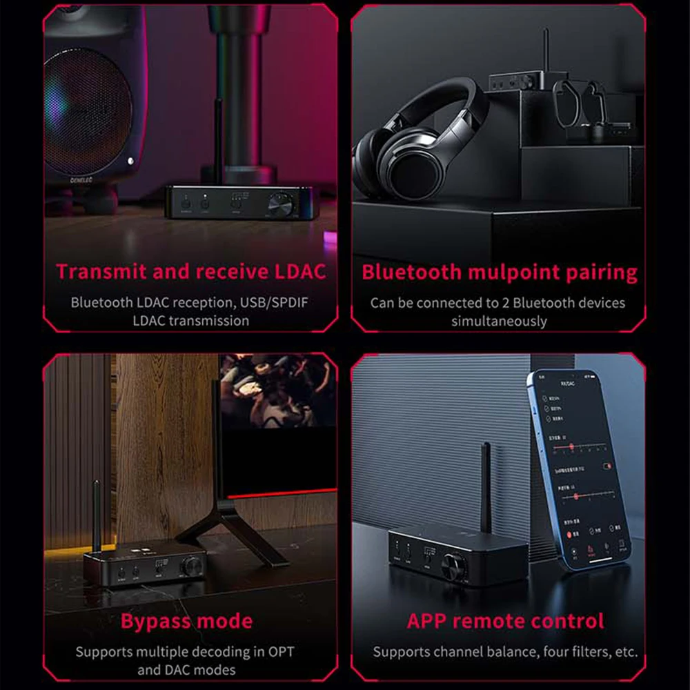 Hi-Fi аудио Bluetooth FiiO BTA30 PRO EA9038Q2M USB DAC декодер усилитель XMQS PC ТВ-трансмиттер ресивер AptX