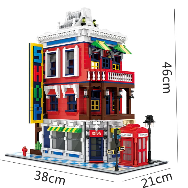 

2322 Piece Bricks Corner Store Creator Expert Street View Model Building Blocks Boys Birthday Gifts Kids Toys For Children
