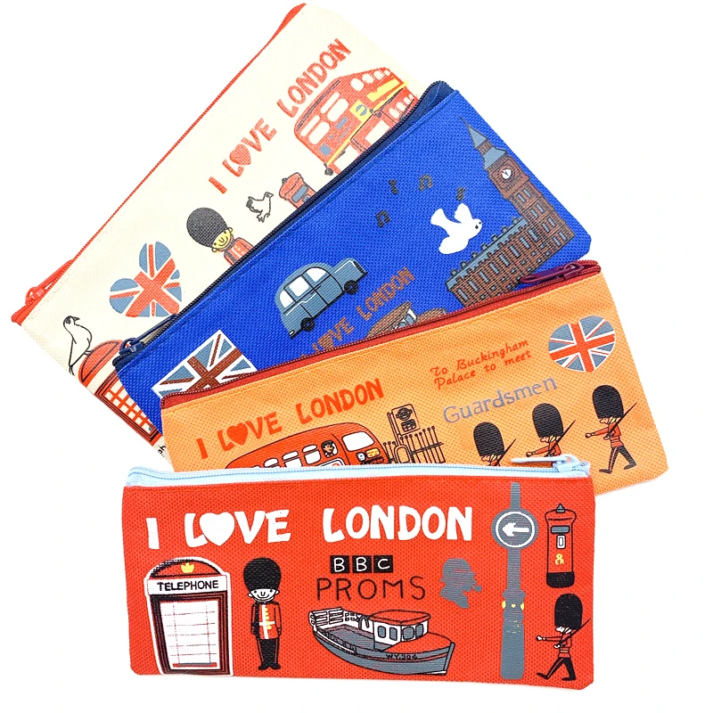 20 шт./лот винтажный пенал I love london series для карандашей офисные школьные