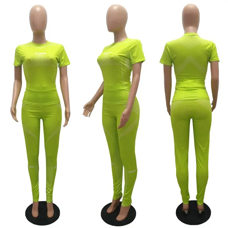 

ZKYZWX Letter Print 2 Piece Set Women Tracksuit Short Sleeve Top and Pant Sweat Suits Lounge Wear Outfits Fitness Matching Sets