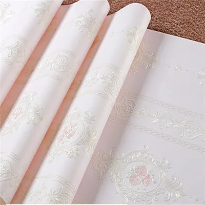L 0,53x10 м Европейский цветок Полосатый сад нетканые обои спальня Свадьба Детская комната Гостиная ТВ фон настенная бумага - Цвет: L