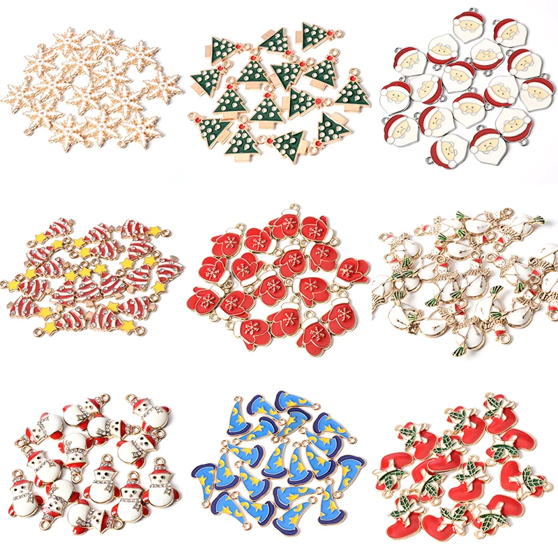 10 шт./лот 27 стилей Подвеска из металлического сплава в виде капли с эмалью