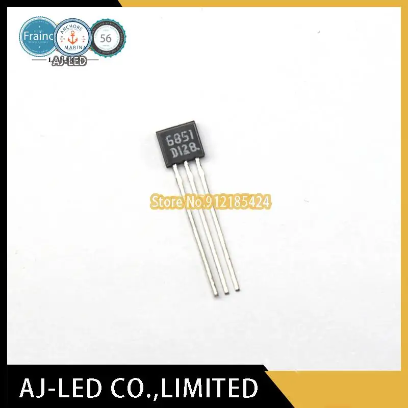 

10pcs/lot DN6851-D speed position rotation Hall sensor effect switch Mark:6851 double pole latch TO-92S