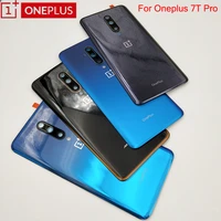 100original oneplus 7t pro battery cover rear glass door housing replacement mclaren battery cover back glass case camera lens
