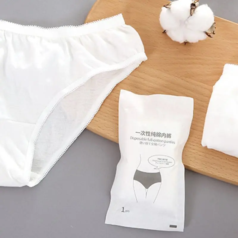 

5 Pcs/bag Pregnant Maternity Women Portable Travel Underwear Cotton Postpartum Briefs Disposable Panties X3UE