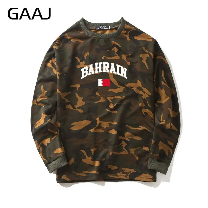 

GAAJ Bahrain Flag Camouflage Sweatshirt Men Women Mens Camo Cotton Tracksuit Casual Hooded Skate Fashion Clothes 2019 #0K364