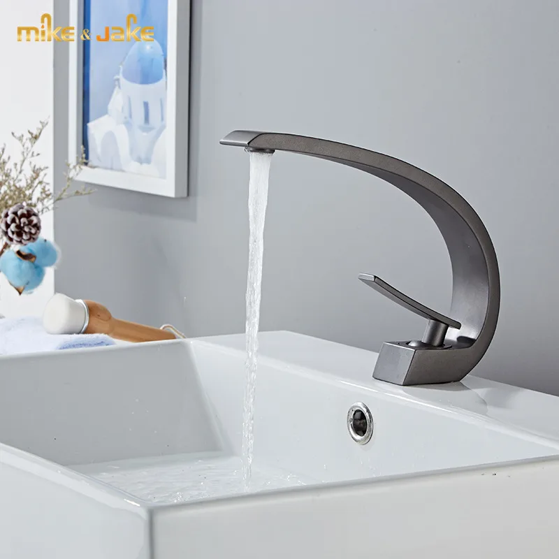

Gun metal basin faucet gray brass bathroom faucet single handle water tap gold Gunmetal sink tap cold and hot mixer tap 1110GM