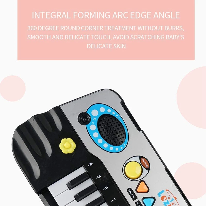 

32 Keys Electronic Keyboard Piano for Kids LED Music Portable Teaching Keyboard Toy with Microphone Musical Instrument