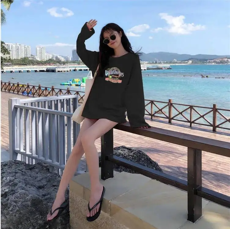 

LISCN White Pure Cotton Bottoming Shirt Women's Early Spring New Fashion Loose And Versatile Long-Sleeve T-Shirt Student Top
