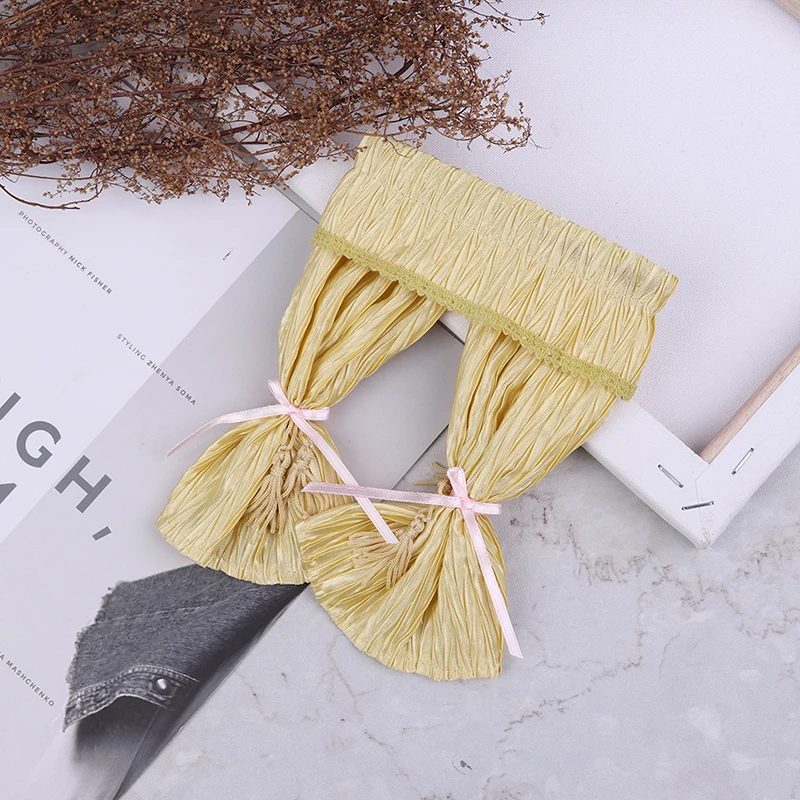 Симпатичные миниатюрные хлопковые занавески в виде сетки и кружева для