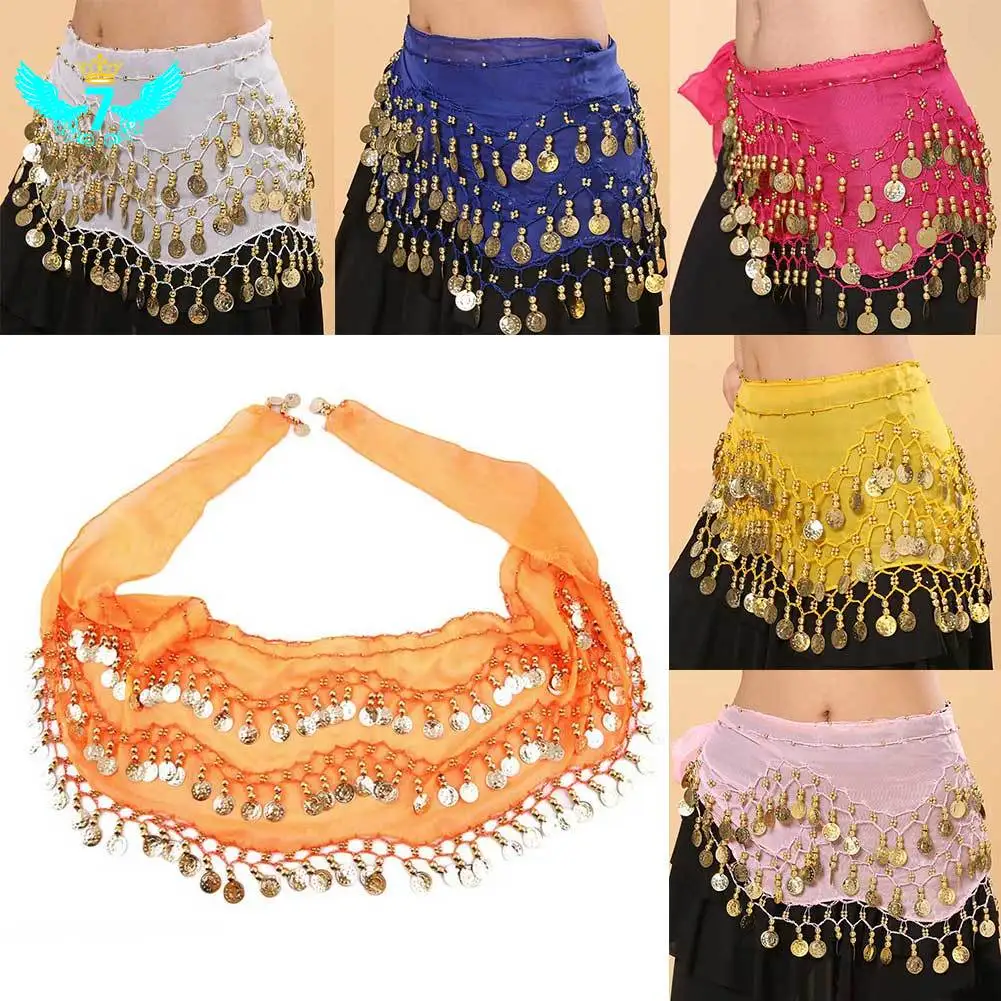 Женский шарф для танца живота аксессуары хип хопа трехрядная юбка на пояс с