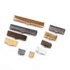 Застежка-концевик для шнурка, шнурок, лента, кожаный зажим, соединитель для ожерелья, браслета, материалы для изготовления ювелирных изделий, 50 шт.лот