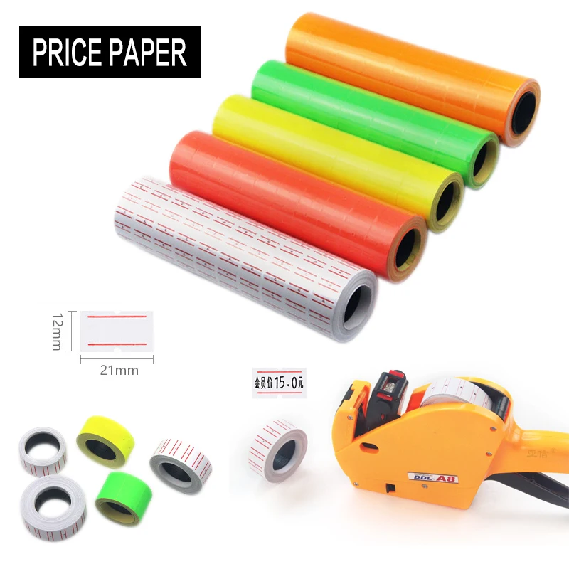 10 Rolls Price Label Single Line Tag Mark for MX-5500 Gun Labeller White 21mmX12mm Suitable grocery | Дом и сад