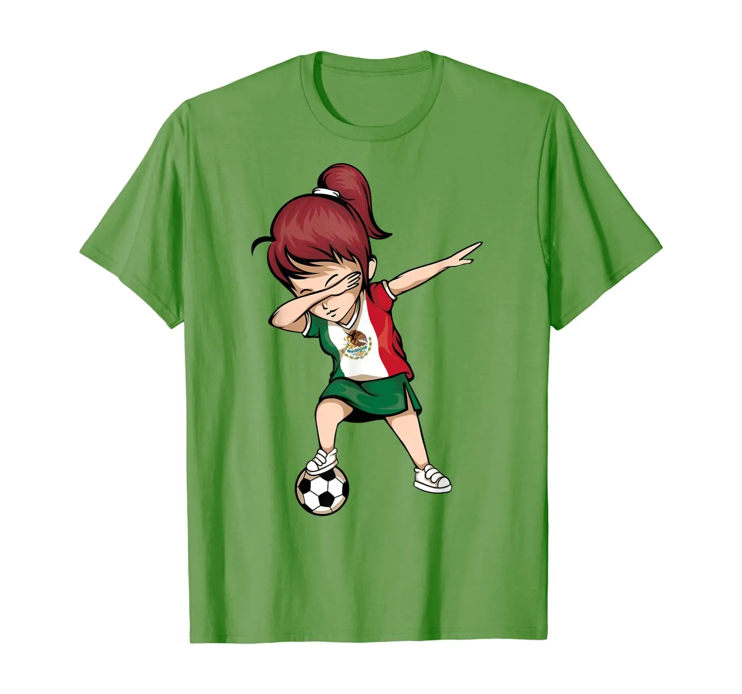 

Dabbing Soccer Girl Mexico Jersey Shirt - Mexican Football