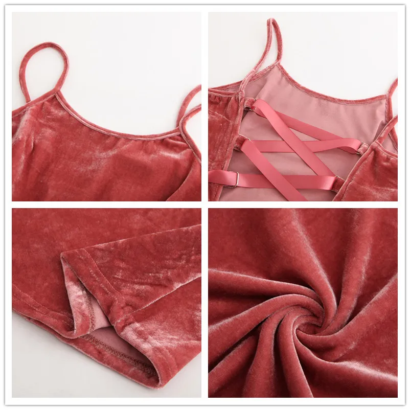 сарафан женский летний бархатное платье с открытой спиной платья больших