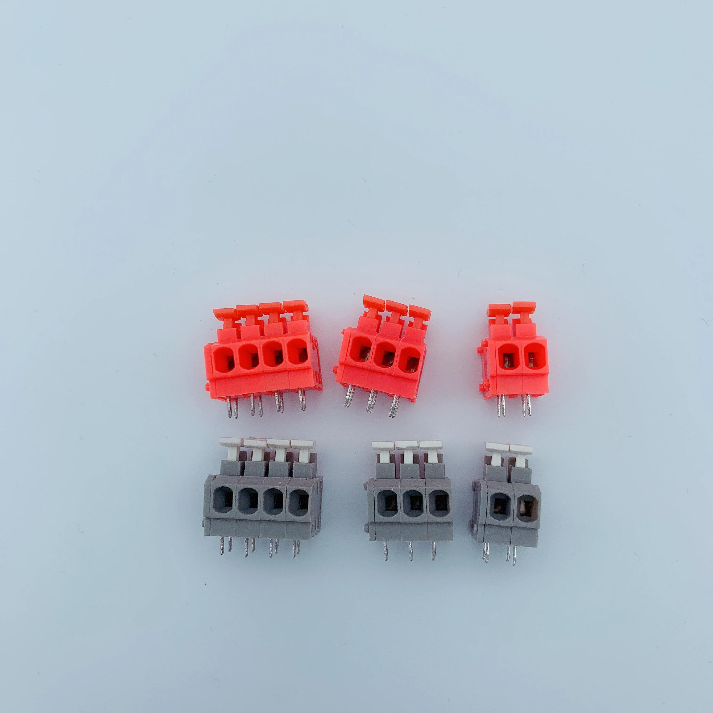 

10pcs KF-235-2p/3P /4P 5.0mm 3.81mm screwless spring type / compression type quick connect terminal PCB board spring terminal