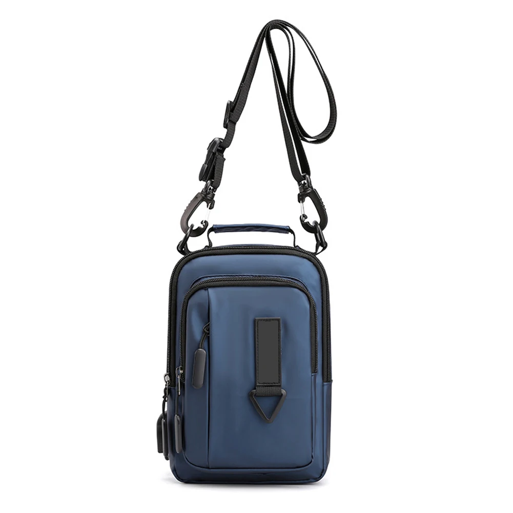 

Вместительная нейлоновая нагрудная сумка для мужчин, многофункциональная дорожная уличная Сумочка для хранения, через плечо, с портом для ...