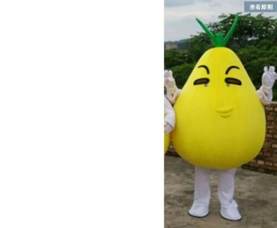 

Advertising Furit Pear Mascot Costume Suit Cosplay Party Game Outfit Adult Dress Birthday Cartoon Character Mascot Costume Gift